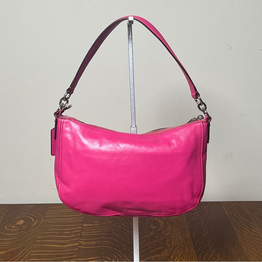 Coach Smith Chelsea Fuchsia Leather Shoulder Bag - Picture 3 of 10